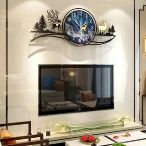 forest-figure-deer-3d-wall-clock-with-light-fancy-clocks-for-bedroom-and-drawing-roomwith-light - 1